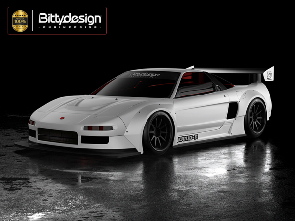 Bittydesign KANJO-N Body clear (Fits 1/28 | RC28R | Mini-Z)