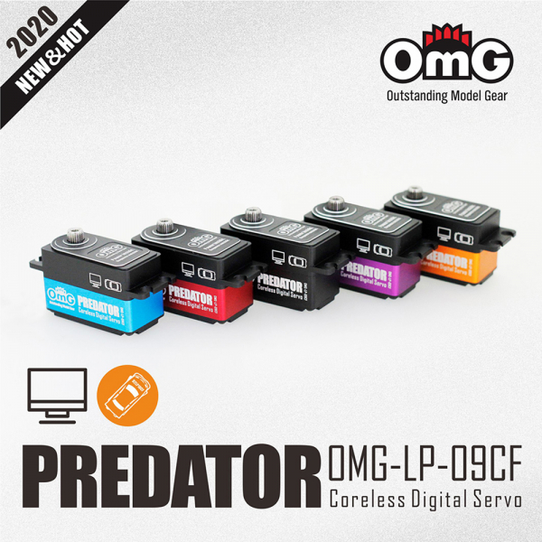 OMG PREDATOR Full Metal Coreless Digital Low Profile Drift Servo - Programmable
