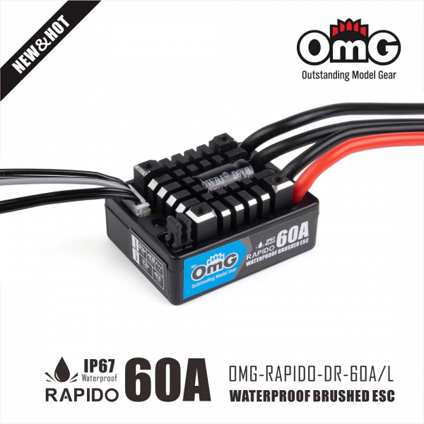 OMG RAPIDO 60A  Waterproof IP67 Brushed Regler