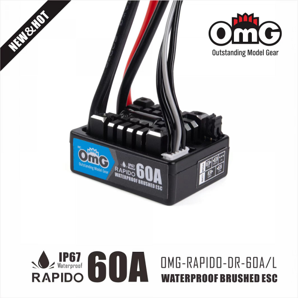 OMG RAPIDO 60A  Waterproof IP67 Brushed Regler