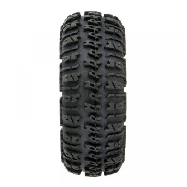 Proline 1/24 Trencher Fr/Rr 1.0" Tires Mounted 7mm Black Impulse (4): SCX24