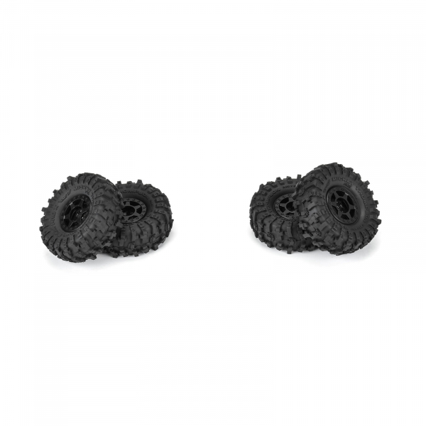 Proline 1/24 Mickey Thompson Baja Pro X F/R 1.0" MTD 7mm Black Holcomb (4)