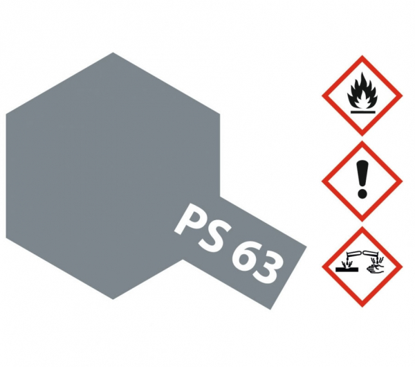 Tamiya Lexanspray PS-63 Hell Gun Metall Grau