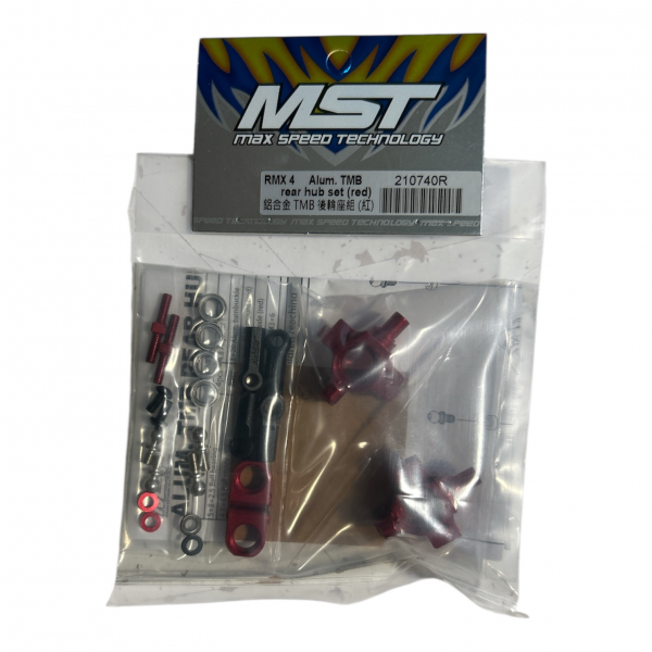MST RMX 4 Alum. TMB rear hub set (red)