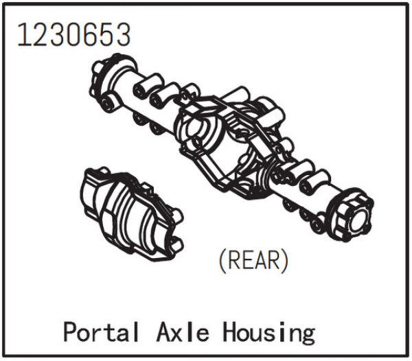 Absima Portal-Achsgehäuse hinten - Sherpa CR3.4