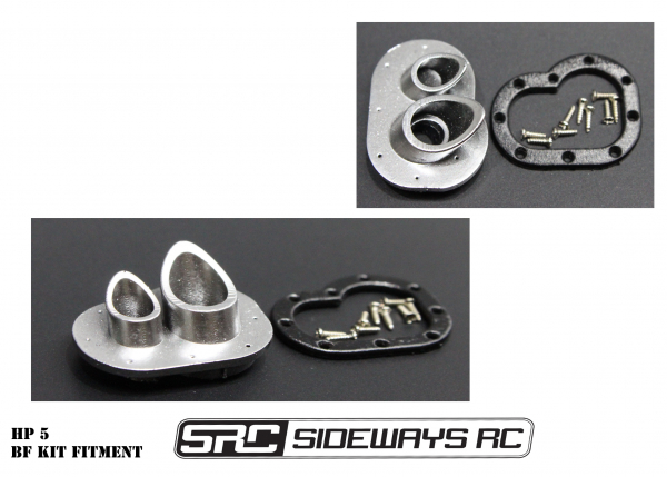 Sideways RC HP5 Sidepipe for Backfire led kit