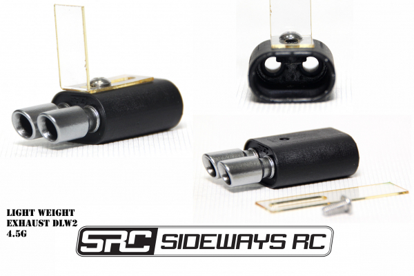 Sideways RC Light Weigt Exhaust DLW2