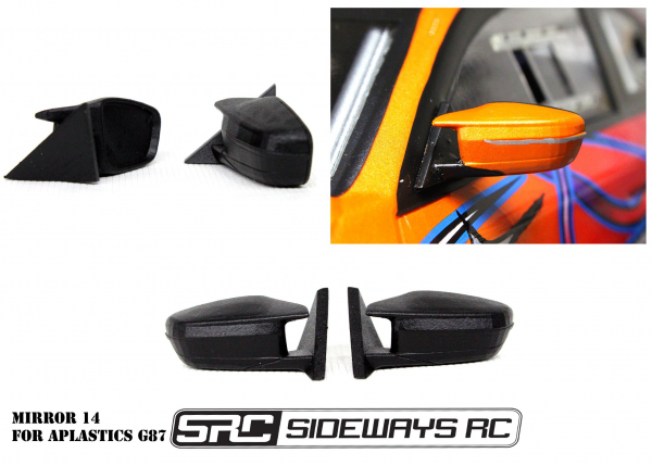 Sideways RC Mirror Type 14 - Aplastics G87,  Universal