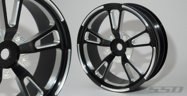 SSD 2.2" V Spoke Drag Front Wheels (Black)(2)