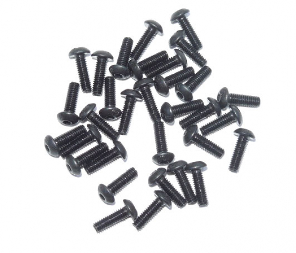 SSD Black M2.5 x 8mm Button Head Screws (32)