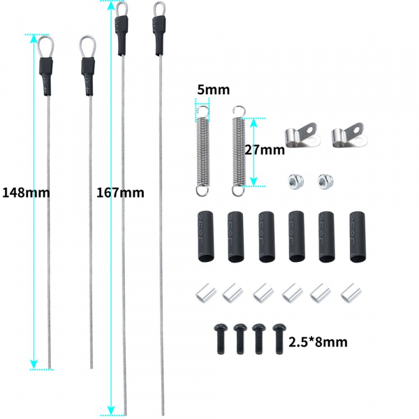 Edelstahl Drahtseil Kit für Axial SCX6