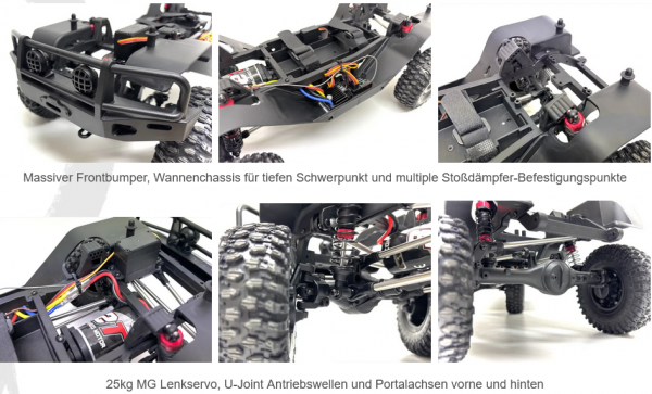 Absima Crawler CR4.4eco "HILUX" grau RTR