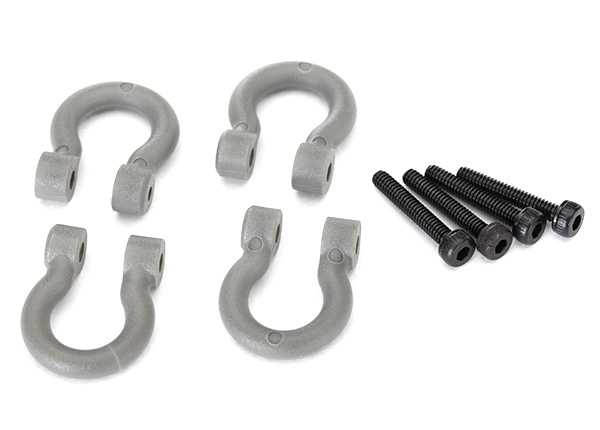 Traxxas Bumper D-Rings, grey (v/h) 2.0x12 CS (4) TRX-4