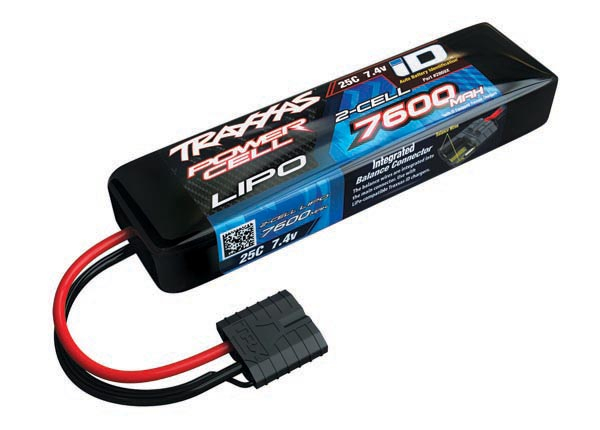 Traxxas LiPo Power Cell 7600mAh 7,4V 2s 25C mit iD-Stecker (L155xH25xB45mm)