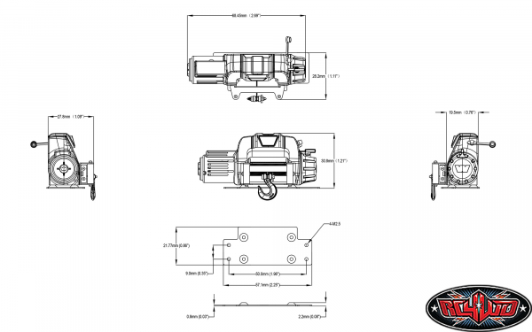 RC4WD 1/10 Mini Warn 9.5cti Winch