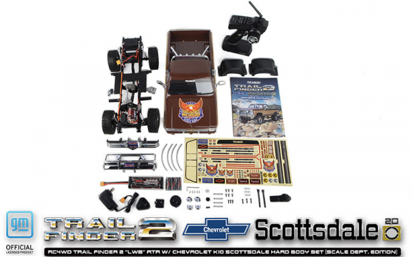 RC4WD Trail Finder 2 "LWB" RTR W/ Chevrolet K10 Scottsdale Hard Body Set (Scale Dept. Edition)