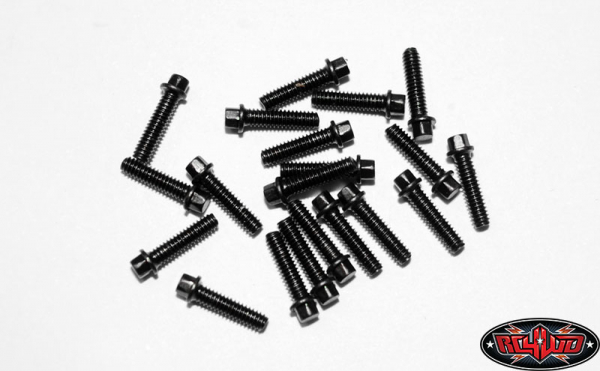 RC4WD Miniature Scale Hex Bolts (M2 x 8mm) (Black)