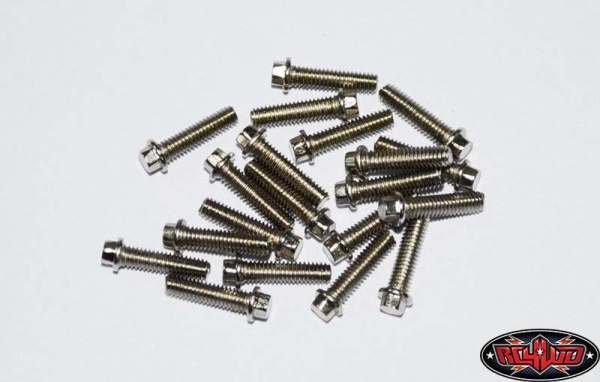 RC4WD Miniature Scale Hex Bolts (M2.5 x 10mm) (Silver)