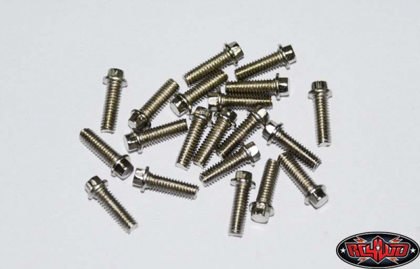 RC4WD Miniature Scale Hex Bolts (M2.5 x 8mm) (Silver)