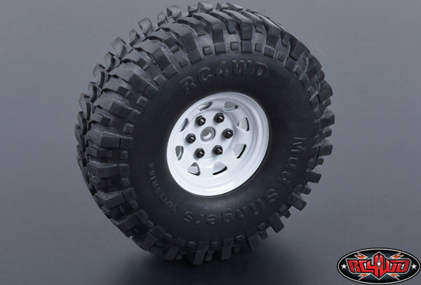 RC4WD Stamped Steel 1.55" Stock White Beadlock Wheel (4)