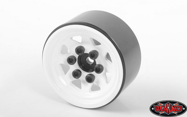 Stamped Steel 1.0'' Stock Beadlock Wheels (Weiß)(4)