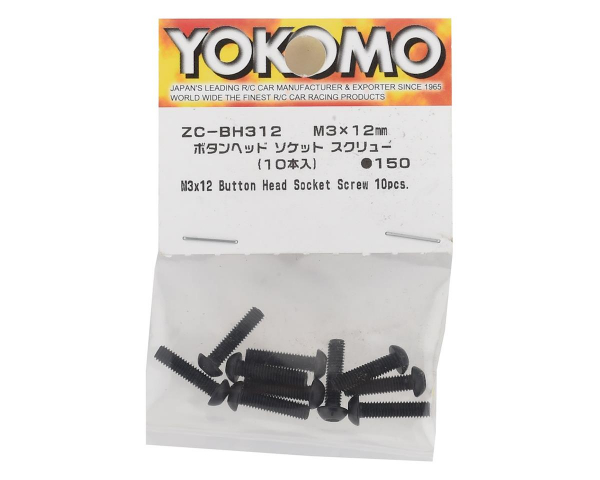Yokomo 3x12mm Button Head Screw (10)