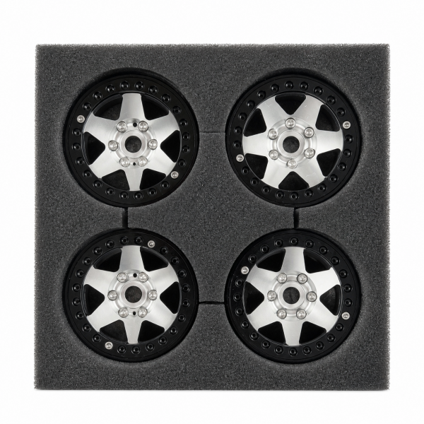 1.9" Aluminum Beadlock Crawler Wheels 4pcs - 6Stars Style