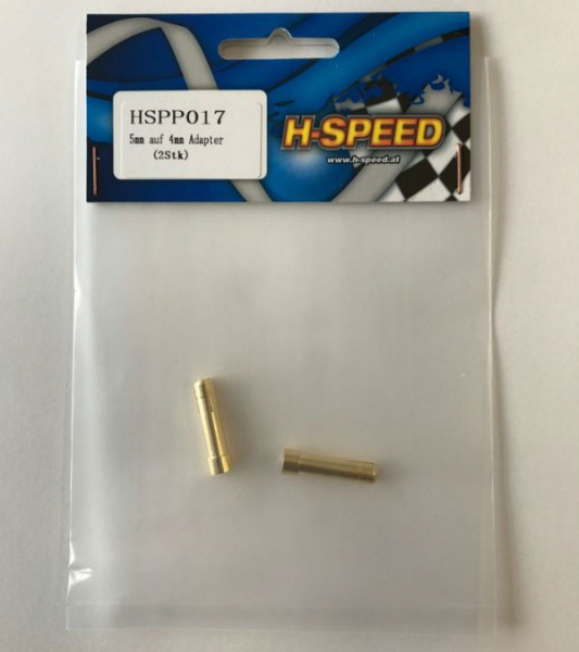 5mm to 4mm gold contact adapter (2pcs)