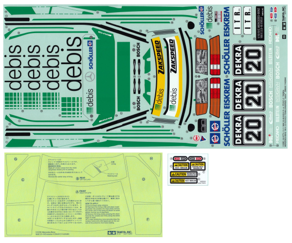 Tamiya Aufkleber Mercedes Benz 190E EVOII debis