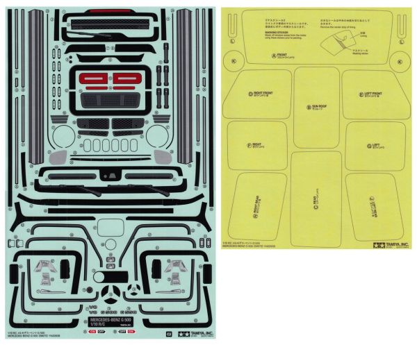 Tamiya Aufkleber M-B G-Klasse G500 58675