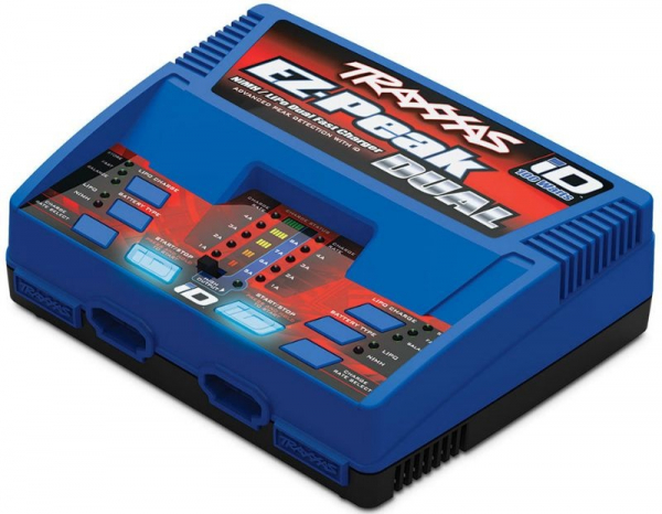 Traxxas Traxxas EZ-Peak Dual 8-amp 100 Watt NiMH/LiPo charger with iD Auto Battery Identification