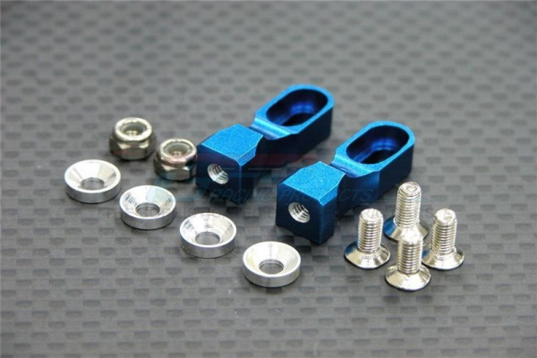 GPM Aluminium Servohalter blau für Tamiya TT-01