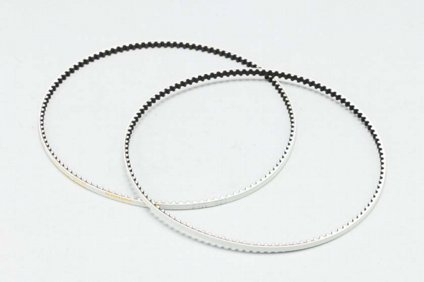 Yokomo Front/Rear Drive Belts for BD10 MS1.0 (Low Friction/White/2-Pack)