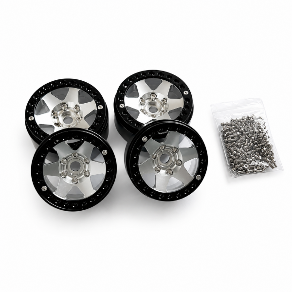 1.9" Aluminum Beadlock Crawler Wheels 4pcs - 6Stars Style