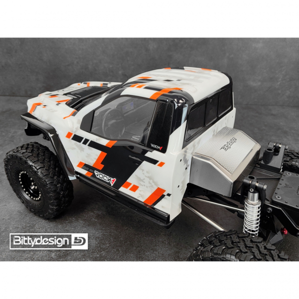 Bittydesign ROCK1 1/10 clear body for all 313mm wheelbase Rock Crawler models, Pre-Cut, 1mm, only cab