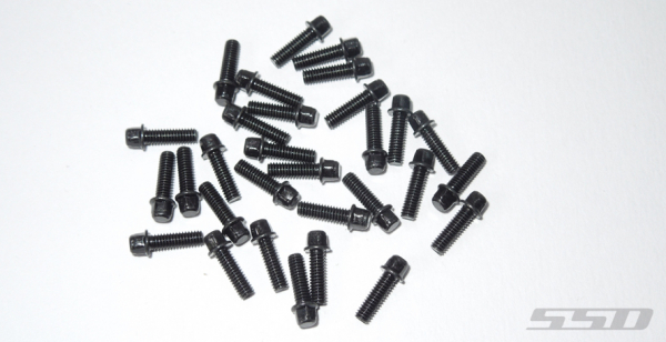 SSD Black M2.5 x 8mm Scale Wheel Bolts (30)