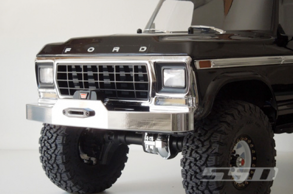 SSD Winch Bumper für TRX4, TRX4 Bronco, SCX10 II (Chrome)