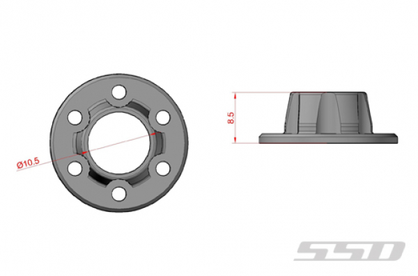 SSD Chrome Wheel Center Caps (2)
