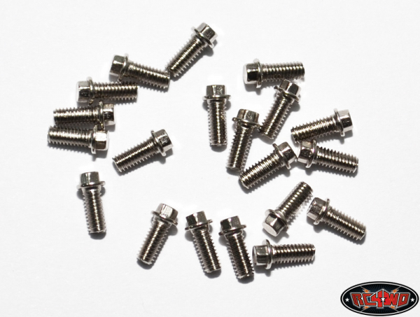 RC4WD Miniature Scale Hex Bolts (M2.5 x 6mm)(20) (Silver)