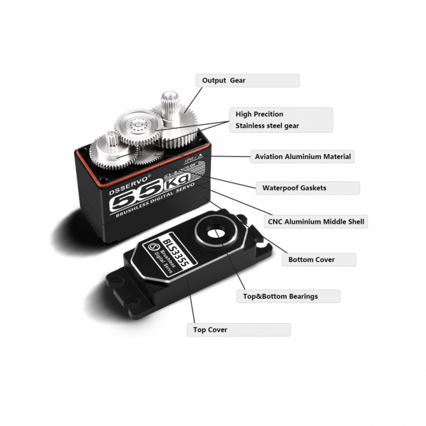 DSSERVO BLS3355 Brushless Metal 61KG/0.09sec@8.4V