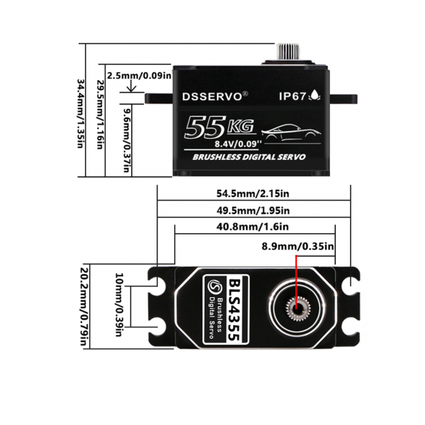 DSSERVO BLS4355 Brushless 61KG/0.009sec@8.4V
