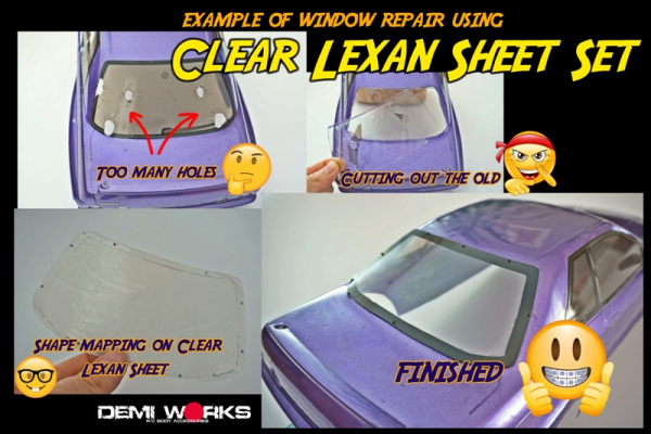 Demi Works Clear Lexan Sheet Set