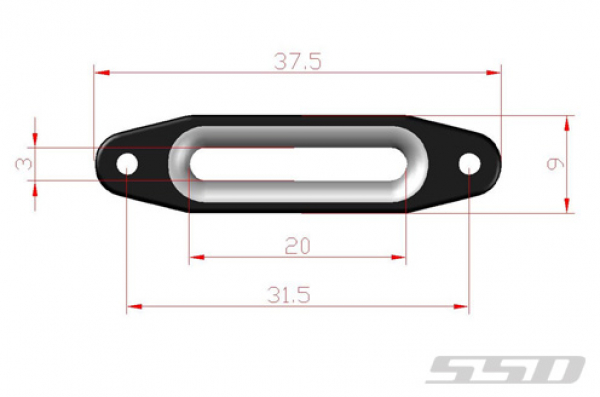 SSD Scale Hawse Fairlead (Black)