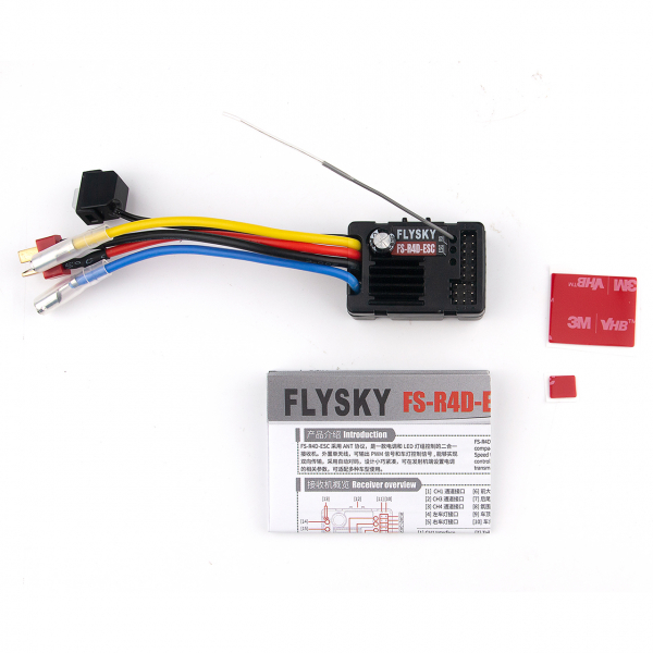 Flysky FS-R4D 2-in-1 ANT-Empfänger mit integriertem brushed ESC und LED-Lichtsteuerung