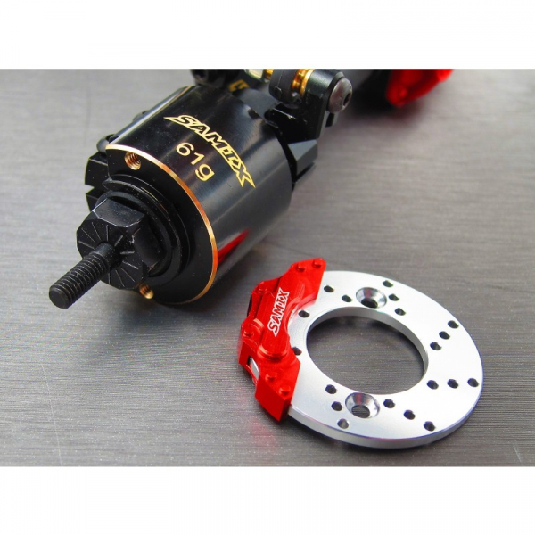 Samix SCX10 II  brass rear brake adapter (with scale brake rotor & caliper set)