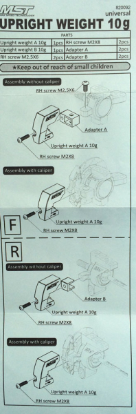 MST Upright weigt 10g