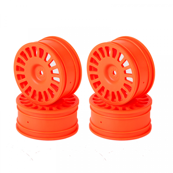 LC Racing Wheels 4pcs Fluo Orange 25mm 18 Spokes(12mm Hex) 4pcs