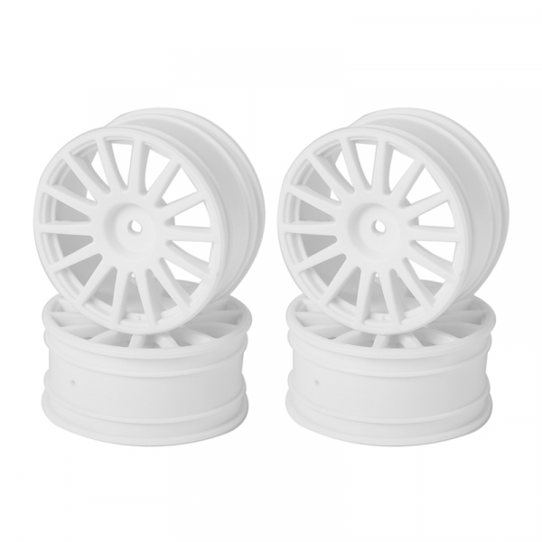 LC Racing Wheels White 25mm 14 Spokes (12mm Hex) 4pcs