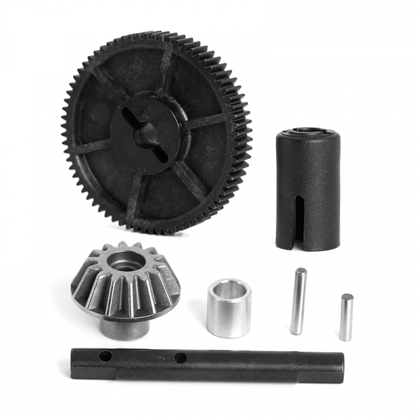 LC Racing Steel Bevel Drive Gear with Spur Gear, Shaft & Outdrive PTG-2, PTG-2R