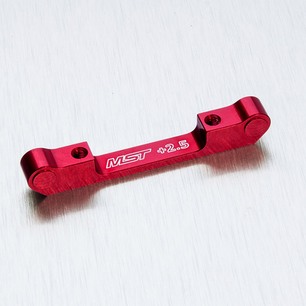 MST Alum. suspension mount (+0.5) (red) für XXX Chassis